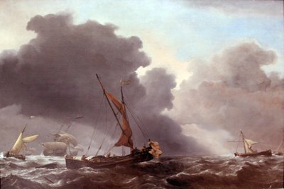 Ships under Wind by Willem van de Velde the Younger